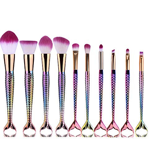 10 Pcs Makeup Brush Set Thick And Soft For Beginners Foundation Brushes Beauty Tools
