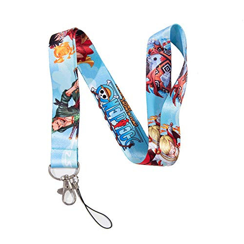 Luffy Lanyard One Piece Anime Lanyard Anime Keychain ID Holder for Badge -Color 1-