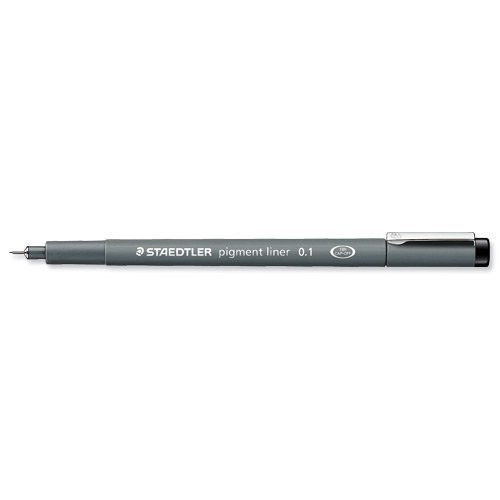 STAEDTLER Pigment Liner 0.1mm Black Ink -Pack of 2-
