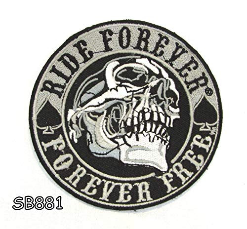 Sturgis-Mid-West Ride Forever Skull Iron on Small Patch for Biker Vest SB881