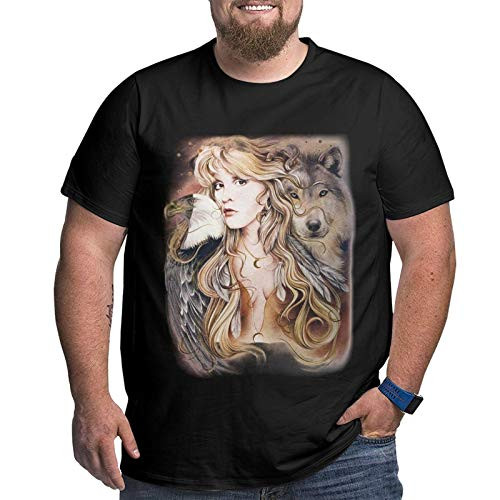 TheresaTucker Stevie Nicks Big and Tall T Shirt Mens Casual Cotton Short Sleeve T-Shirt XL Black