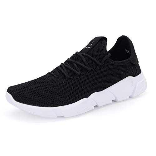 VAMJAM Men s Casual Athletic Sneakers Fashion Lightweight Breathable Mesh Running Shoes Black 45