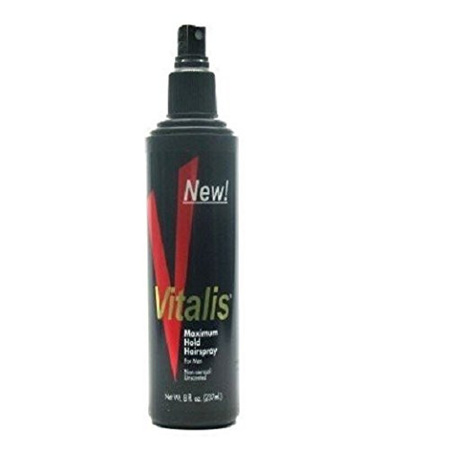 Vitalis Hairspray For Men Non-Aerosol Unscented Maximum Hold 8 oz