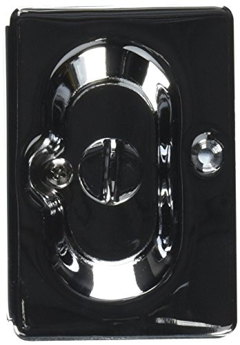 Emtek Pocket Door Privacy Lock Set, Polished Chrome