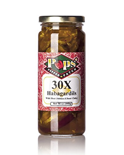 Pops Pepper Patch Spicy Sweet Dill Pickle Chip Ghost Pepper and Carolina Reaper Habagardil -30X-