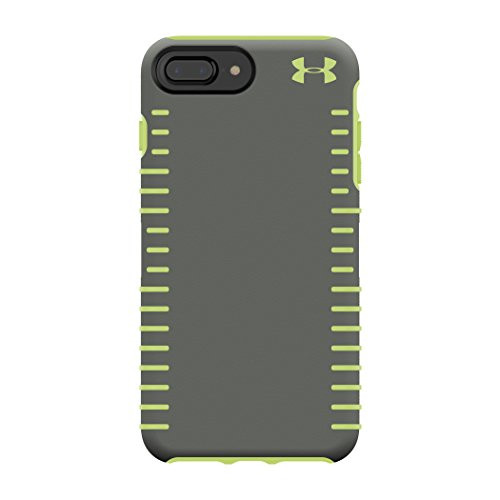 Under Armour UA Protect Grip Case for iPhone 8 Plus - Also Compatible with iPhone 7 Plus, iPhone 6+/6s+ - Graphite/Quirky Lime