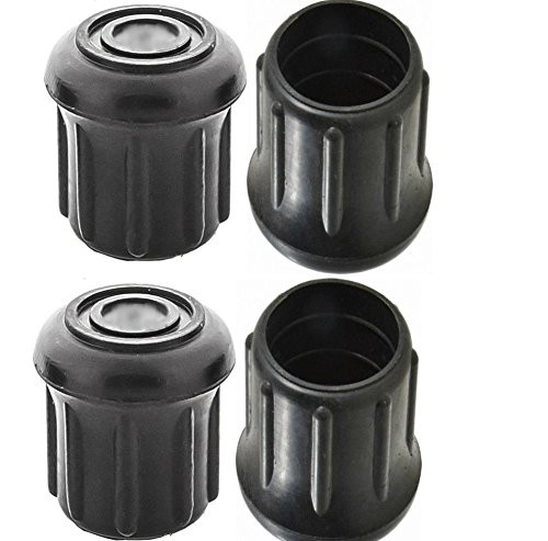 Lot of 4 Heavy Duty Rubber Cane Walking Stick Crutch Walker Tip End Feet 1 inch