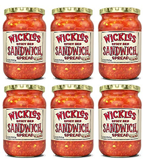 Wickles Spicy Red Sandwich Spread  16 OZ -Pack - 6-