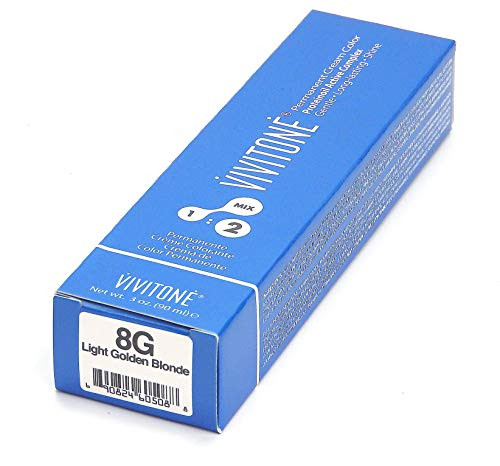 Vivitone Permanent Cream Color 8G -Light Golden Blonde- Vivitone Permanent Cream Color 8G -Light Golden Blonde-