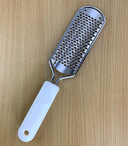 Stainless Steel Coarse Callus Remover Foot File Pedicure Rasp -White-