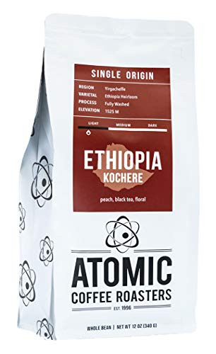 Atomic Coffee Roasters  inchEthiopia Kochere inch Light Roasted Whole Bean Coffee - 12 Ounce Bag