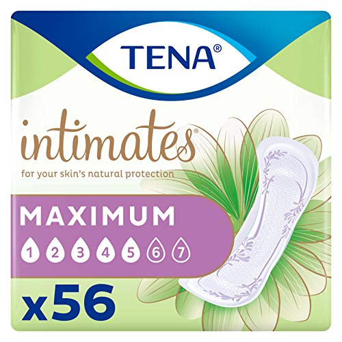 TENA Intimates Maximum Absorbency Incontinence Bladder Control Pad  Regular Length  56 Count -Packaging May Vary-
