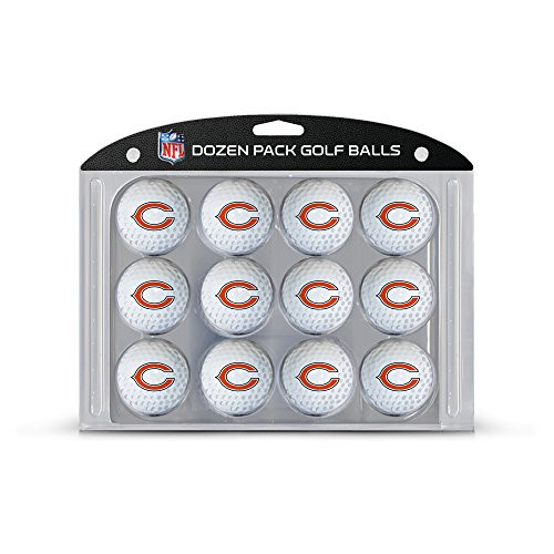 Team Golf NFL Chicago Bears Dozen Regulation Size Golf Balls  12 Pack  Full Color Durable Team Imprint