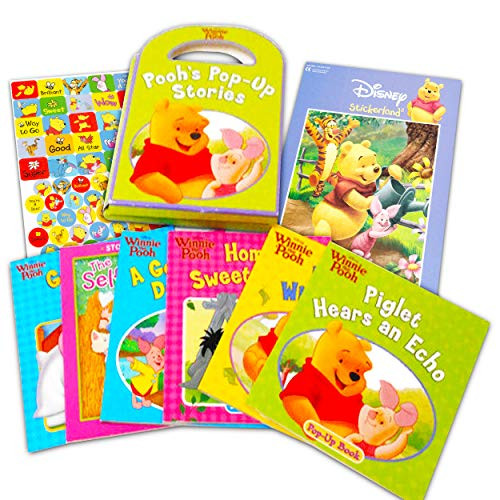 Winnie The Pooh Book Set Winnie The Pooh Storybook Collection Bundle ~ Pack of 6 Disney Winnie The Pooh Pop Up Story Books with Stickers -Winnie The Pooh Stories for Baby-