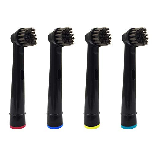 Bamboo Charcoal Replacement Toothbrush Heads Fit For Oral-B Braun  Professional Care  Advance Power  White Clean  3D Excel Electric Toothbrush -4PCS-