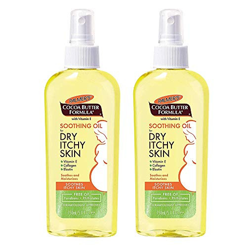 Cocoa Butter Formula with Vitamin E  Soothing Oil for Dry  Itchy Skin - Dermatologist Approved - Pump Spray Bottle 5.1 oz -2 Pack