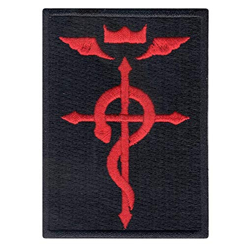 Anime Red Snake Cross Patch Cartoon Logo Embroidered Iron On