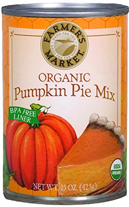 Farmer s Market Foods  Organic Canned Pumpkin Pie Mix  15-Ounce Cans -Pack of 12-