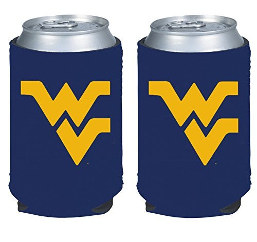 NCAA College 2014 Team Logo Color Can Kaddy Holder Cooler 2-Pack -West Virginia Mountaineers-