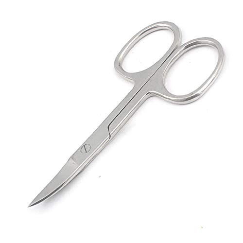 OdontoMed2011 Manicure Nail Scissors - Professional Stainless Steel Pedicure Nails Scissor - Extra Sharp Toenail Cutter 3.5 inch Curved