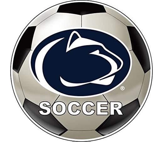 R and R Imports Penn State Nittany Lions 4-Inch Round Soccer Ball Vinyl Decal Sticker