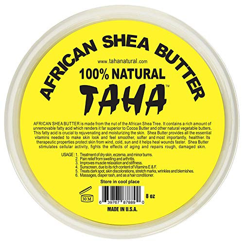 Taha African Shea Butter Cream 100 percent Pure Organic Unrefined and Raw Yellow For Skin and Stretchmarks 8oz Taha African Shea Butter Cream 100 percent Pure Organic Unrefined and Raw Yellow For Skin and Stretchmarks 8oz