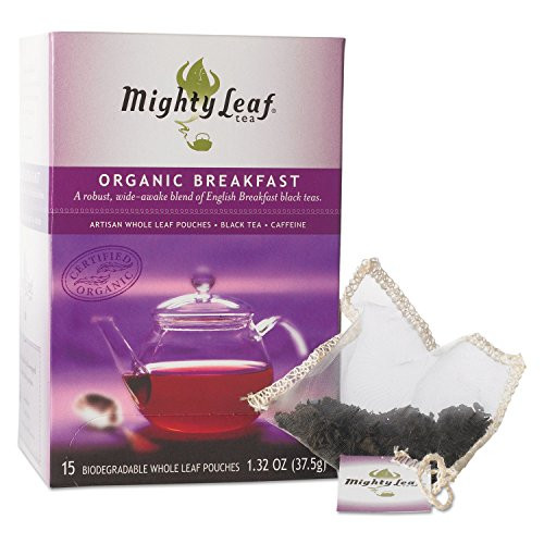Mighty Leaf Tea Whole Leaf Tea Pouches  Organic Breakfast Blend  15 Box by COU