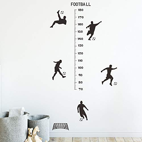 Amoda Height Growth Chart Wall Sticker 3D Football Height Chart Ruler Wall Decals Removable DIY for Kids Nursery Bedroom Living Room
