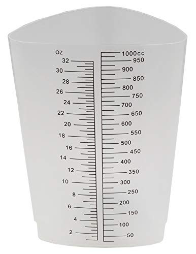 Healthstar Graduated Triangular Polypropylene Laboratory Container 32 ounce 1000 Cubic Centimeter - Pack of 10
