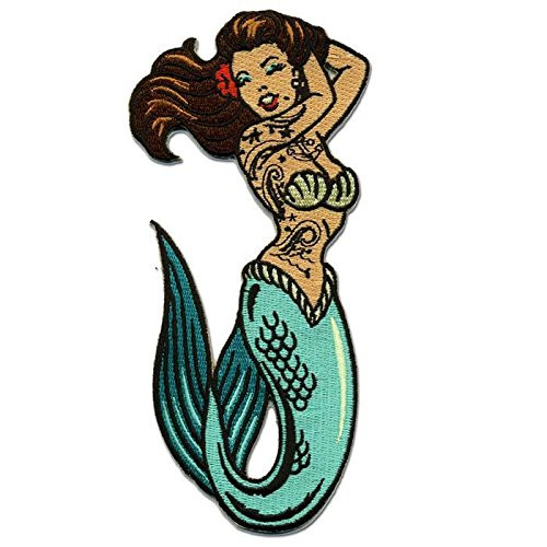 Retro-a-go-go Tattoo Mermaid Embroidered Iron on Patch