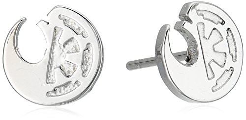 Star Wars Jewelry Women S Stainless Steel Rogue One Rebel Alliance Galactic Empire Symbol Cut Out Stud Earrings -SALES1SWMD-