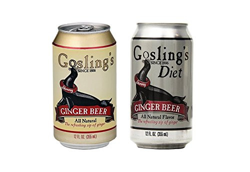 Gosling s Stormy Ginger Beer Soda Variety Pack   Pack of 24  12 oz Cans  12 cans of each  Regular and Diet