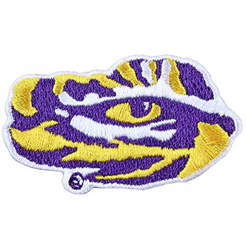 Louisiana State Tigers LSU Tiger Eyes Logo Iron On Embroidered Patch -Medium-