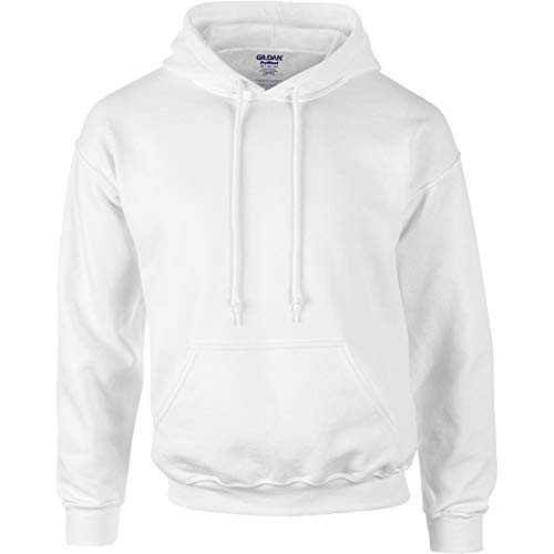 Gildan G125 DryBlend Adult Hooded Sweatshirt  White  Large