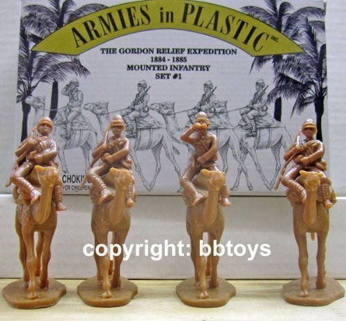 Egypt and Sudan - Gordon Relief Expedition Camel Corps Mounted Infantry Set  1  8 piece set of 54mm Plastic Army Men Figures - 1 32 Scale