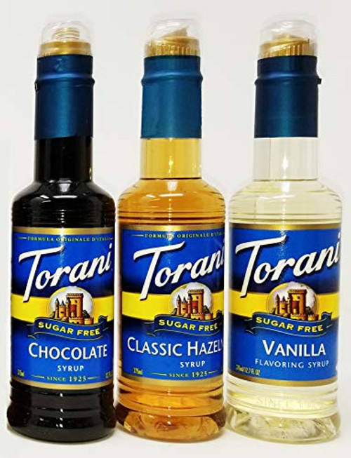 Torani Sugar Free 375 Milliliter 3 Pack Classic Hazelnut Vanilla Chocolate Torani Sugar Free 375 Milliliter 3 Pack Classic Hazelnut Vanilla Chocolate