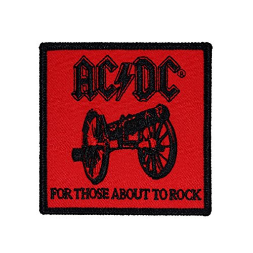 AC DC Men s For Those About To Rock Embroidered Patch Red