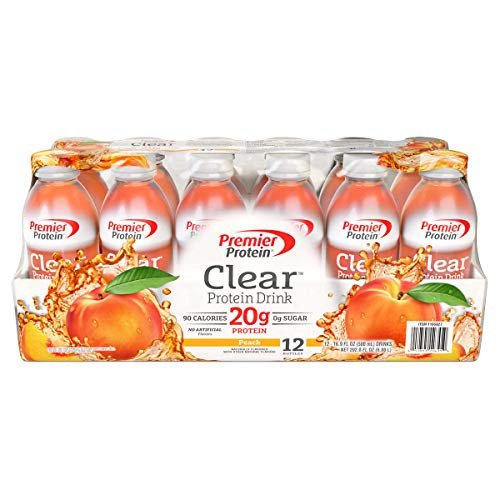 Premier Protein Clear Protein Drink  Peach  16.9 oz  12 ct