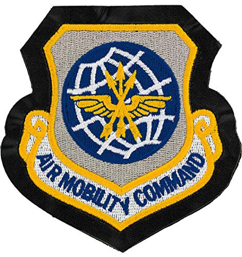 Air Mobility Command Patch Full Color -Simulated Leather- with Hook Fastener