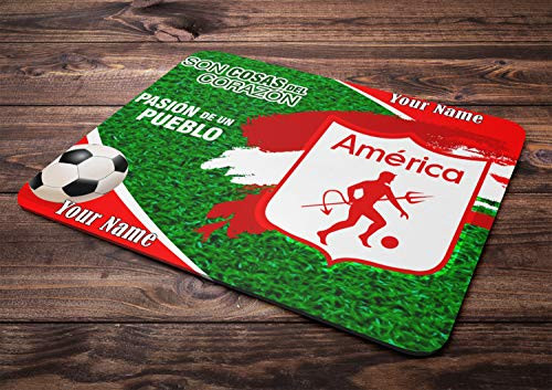 Azty Designs Custom Personalized Rubber Mouse Pad Colombia Futbol Liga Soccer League America Cali