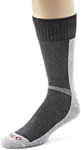 ECCO Men s Single Crew Coolmax Socks  Gray  Sock Size  10-13 Shoe Size 9-11