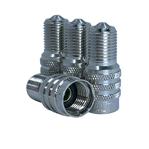 Haltec Set of 4 Double Seal Inflate Through Valve caps for Trucks  RVs and Semis
