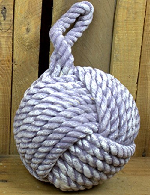 6 Inch Diameter Monkey Paw Sailor Knot Doorstop - Purple Distressed 6 Inch Diameter Monkey Paw Sailor Knot Doorstop - Purple Distressed