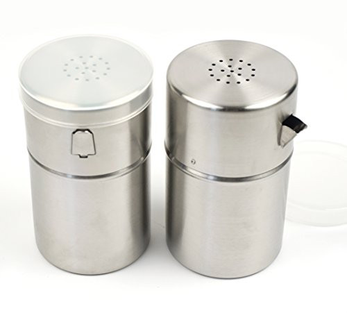 RSVP Endurance 18/8 Stainless Steel Sea Salt Shakers, Set of 2 RSVP Endurance 18/8 Stainless Steel Sea Salt Shakers, Set of 2