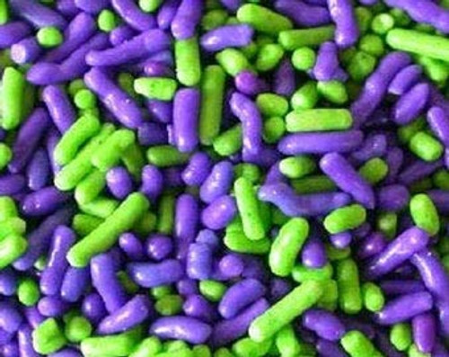 Purple and Lime Green Jimmies Confetti Mix  Edible Confetti Sprinkles  8 Oz  Festive Celebration Sprinkles Complementary Bracelet Included