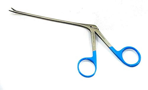 Premium German Hartman Alligator Micro Forceps 5.5 Inches Serrated Blue Rings ENT Instruments