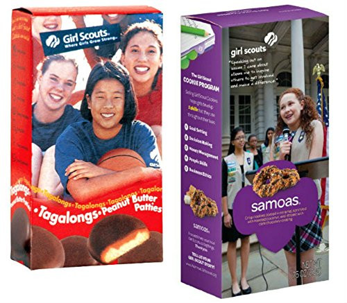 Girl Scout Cookies - Samoas -Caramel De Lites- and Tagalongs -Chocolate Peanut Butter Patties- - One Box of Each