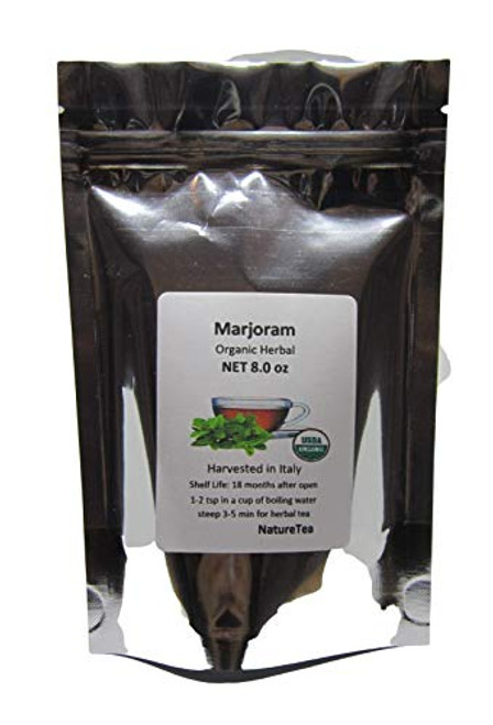 Organic Marjoram Leaf - Origanum majorana Loose Leaf c s 100 percent from Nature -8 oz- Organic Marjoram Leaf - Origanum majorana Loose Leaf c s 100 percent from Nature -8 oz-