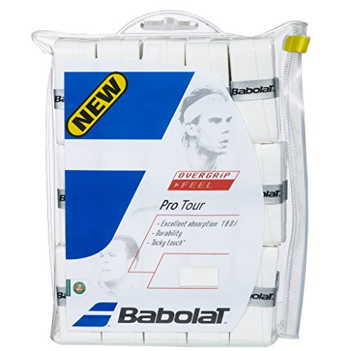 Babolat Pro Tour Tennis Overgrip - Choice of 12  30  50 Pack -12 Pack- - Excellent Comfort and Adsorbtion