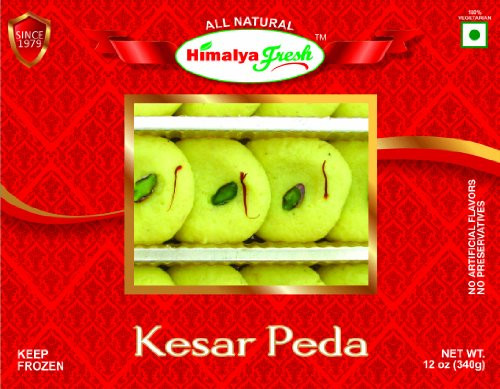 HIMALYA FRESH Kesar Peda 12 oz - Premium Authentic Luxurious Sweet Made With Pure Grass fed water Buffalo Milk and Kashmir Saffron - No Fillers Or Preservatives -1 Boxes- HIMALYA FRESH Kesar Peda 12 oz - Premium Authentic Luxurious Sweet Made With Pure Grass fed water Buffalo Milk and Kashmir Saffron - No Fillers Or Preservatives -1 Boxes-